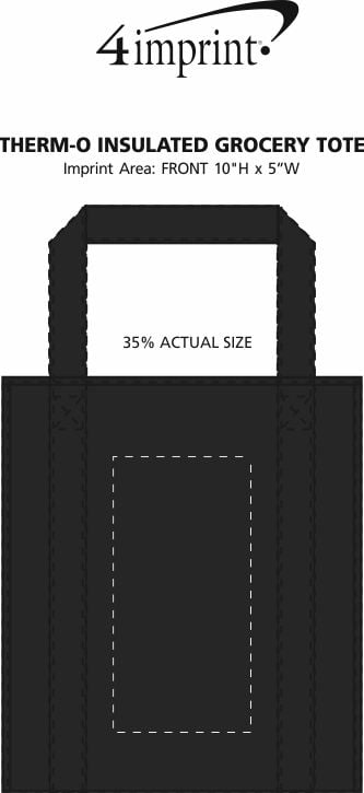 Imprint Area of Therm-O Tote Insulated Grocery Bag