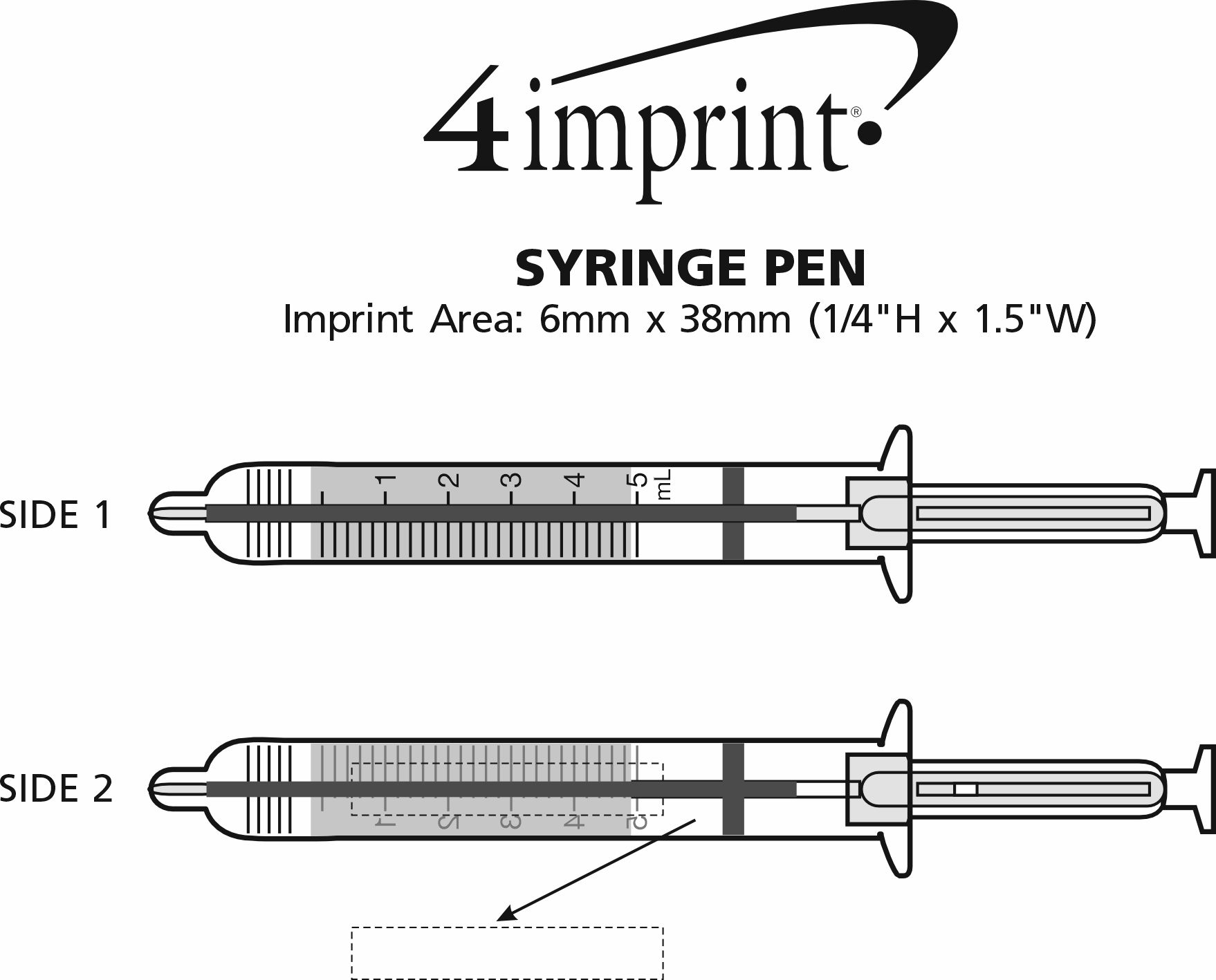 Imprint Area of Syringe Pen