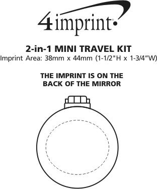Imprint Area of 2-in-1 Mini Travel Kit