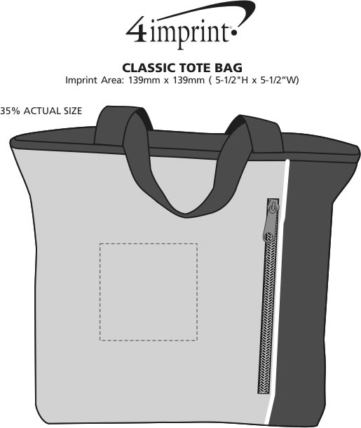 Imprint Area of Classic Tote Bag