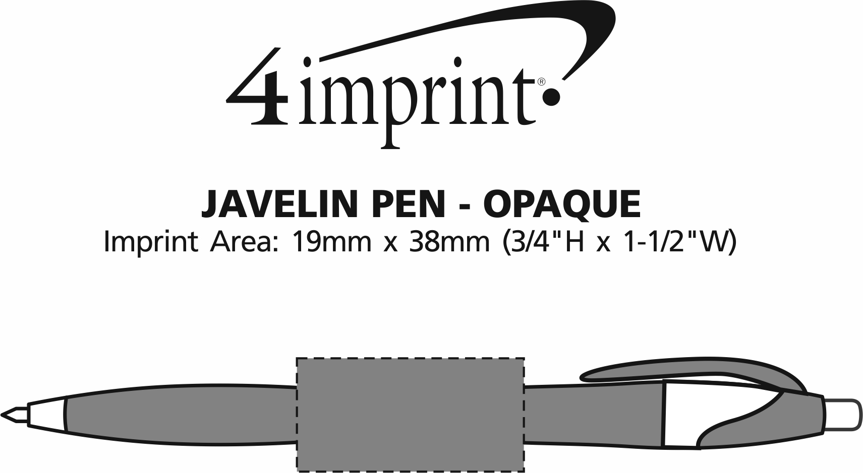 Imprint Area of Javelin Pen - Opaque