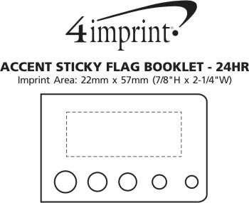 Imprint Area of Accent Sticky Flag Booklet - 24 hr