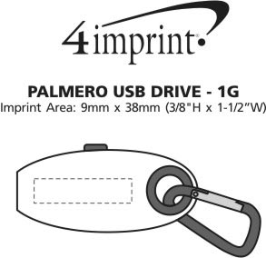 Imprint Area of Palmero USB Drive - 1GB