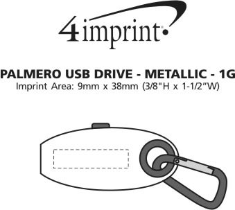 Imprint Area of Palmero USB Drive - Metallic - 1GB