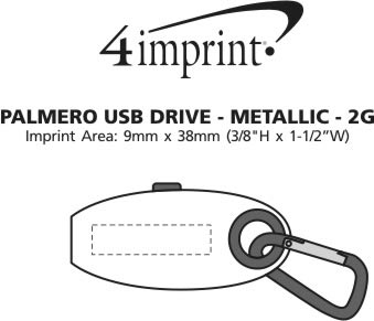 Imprint Area of Palmero USB Drive - Metallic - 2GB