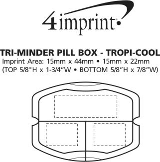 Imprint Area of Tri-Minder Pill Box - Translucent