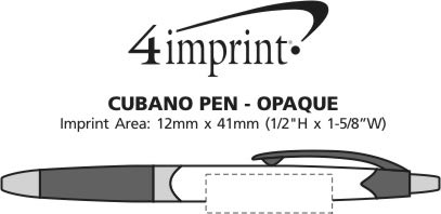 Imprint Area of Cubano Pen - Opaque