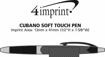 Imprint Area of Cubano Soft Touch Pen