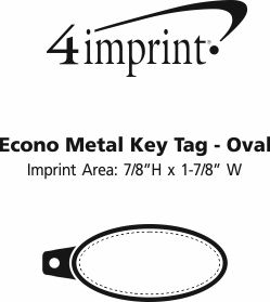 Imprint Area of Econo Metal Keychain - Oval