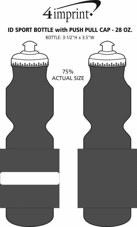 Imprint Area of ID Value Water Bottle - 28 oz.