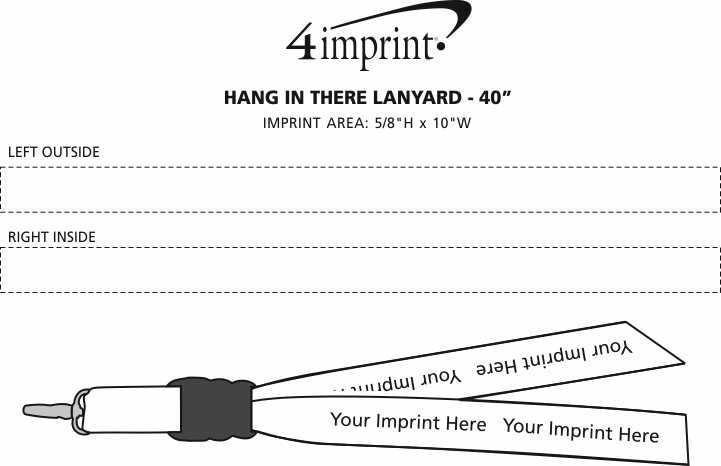 Imprint Area of Hang In There Lanyard - 40"