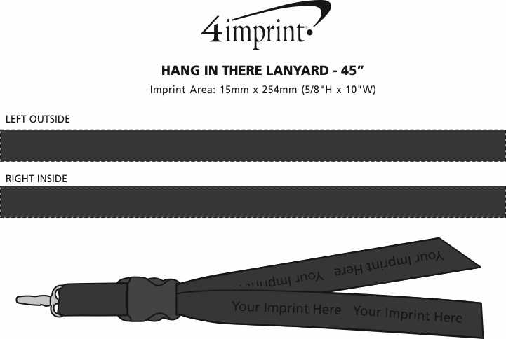 Imprint Area of Hang In There Lanyard - 45"
