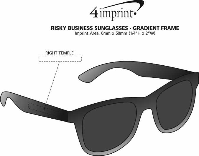 Imprint Area of Risky Business Sunglasses - Gradient Frame