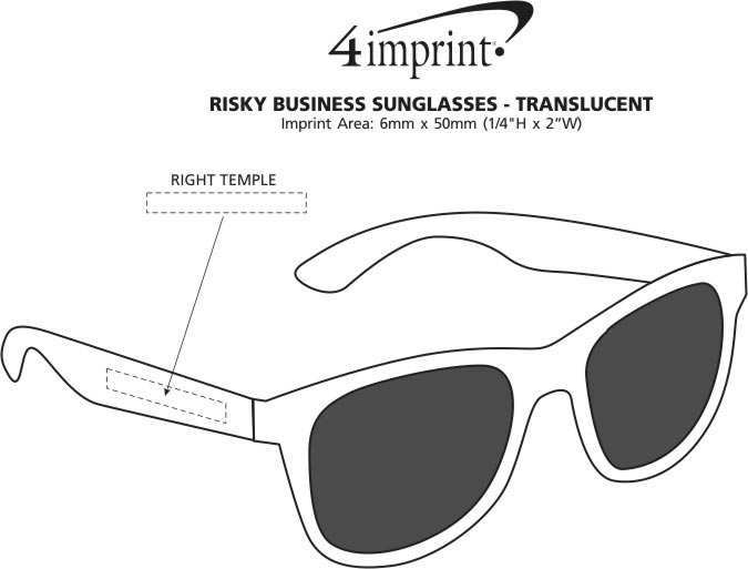 Imprint Area of Risky Business Sunglasses - Translucent
