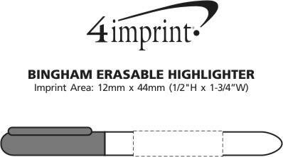 Imprint Area of Erasable Highlighter