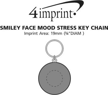 Imprint Area of Mood Keychain - Smiley Face