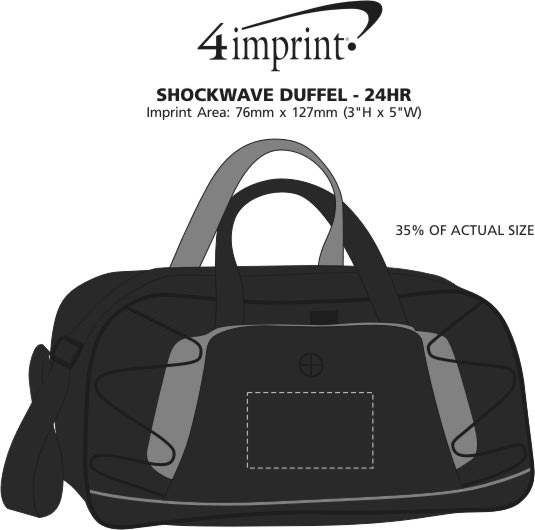 Imprint Area of Shockwave Duffel - 24 hr