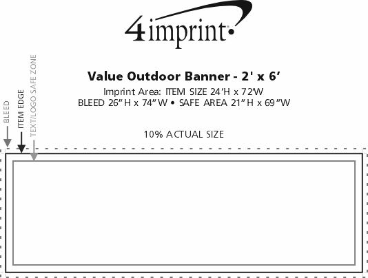 Imprint Area of Value Outdoor Banner - 2' x 6'