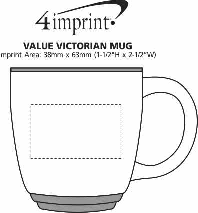 Imprint Area of Value Victorian Mug - 13 oz.