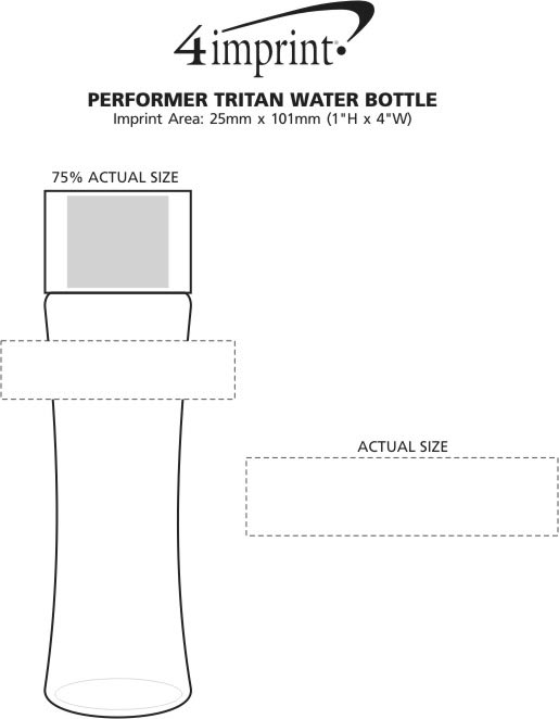 Imprint Area of Performer Tritan Water Bottle
