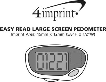 Imprint Area of Easy Read Large Screen Pedometer