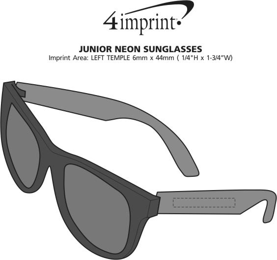 Imprint Area of Junior Neon Sunglasses