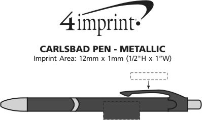 Imprint Area of Carlsbad Pen - Metallic
