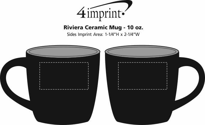Imprint Area of Riviera Ceramic Mug - 10 oz.