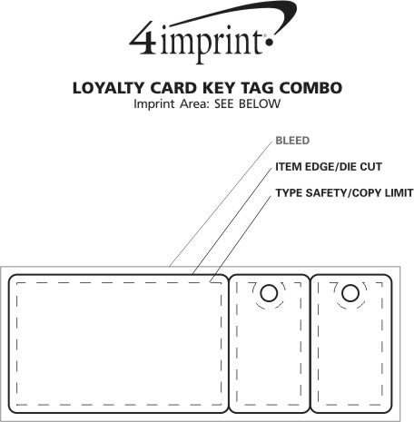 Imprint Area of Loyalty Card Keychain Combo