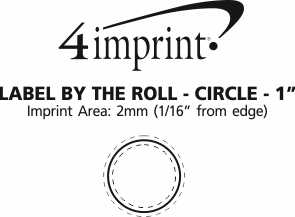 Imprint Area of Value Stickers by the Roll - Circle - 1"