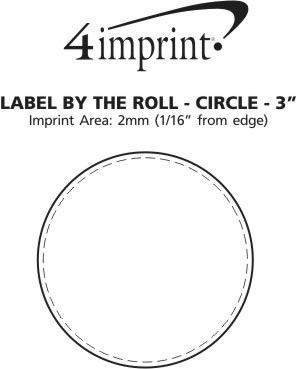 Imprint Area of Value Stickers by the Roll - Circle - 3"