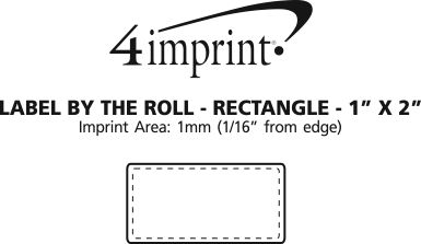 Imprint Area of Value Stickers by the Roll - Rectangle - 1" x 2"