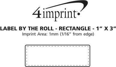 Imprint Area of Value Stickers by the Roll - Rectangle - 1" x 3"