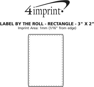 Imprint Area of Value Stickers by the Roll - Rectangle - 2" x 3"
