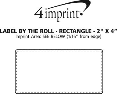 Imprint Area of Value Stickers by the Roll - Rectangle - 2" x 4"