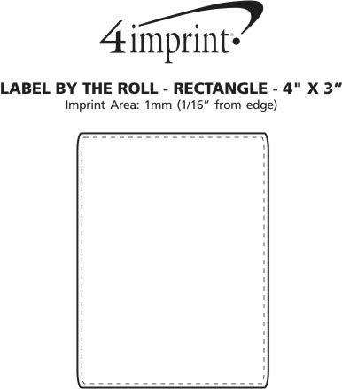 Imprint Area of Value Stickers by the Roll - Rectangle - 3" x 4"