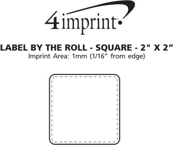 Imprint Area of Value Stickers by the Roll - Square - 2" x 2"