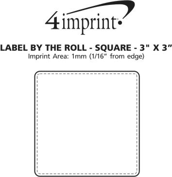 Imprint Area of Value Stickers by the Roll - Square - 3" x 3"