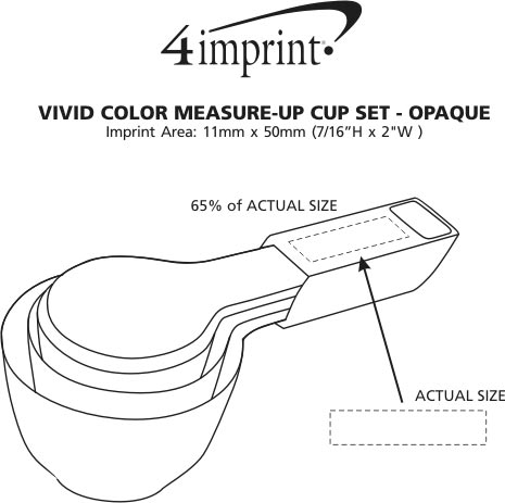 Imprint Area of Vivid Colour Measure-Up Cup Set - Opaque