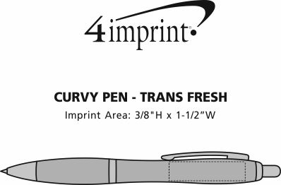 Imprint Area of Curvy Pen - Trans Fresh