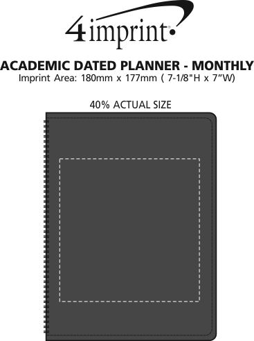 Imprint Area of Academic Monthly Planner