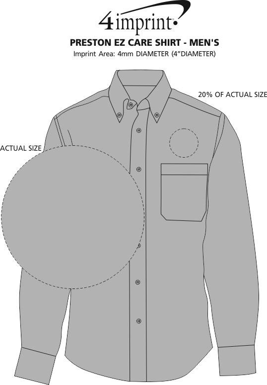 Imprint Area of Preston EZ Care Shirt - Men's