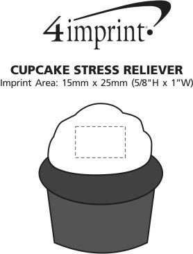 Imprint Area of Cupcake Stress Reliever