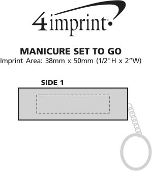 Imprint Area of Manicure Set To Go