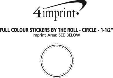 Imprint Area of Full Colour Sticker by the Roll - Circle - 1-1/2"