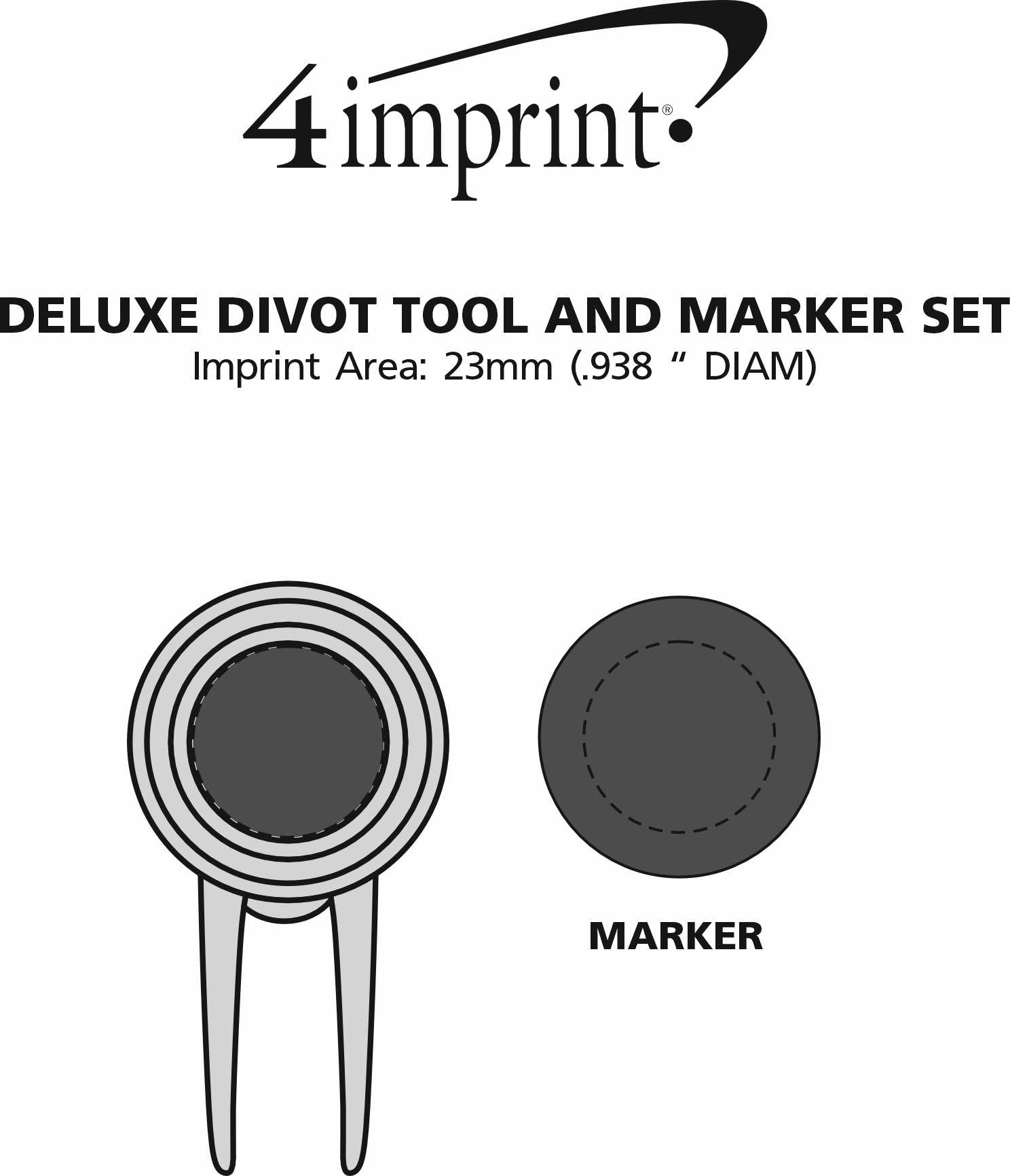 Imprint Area of Deluxe Divot Tool and Marker Set