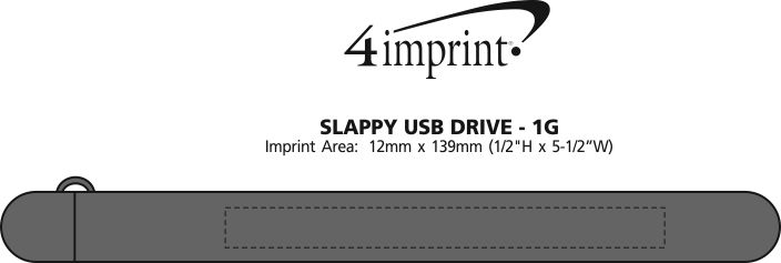 Imprint Area of Slappy USB Drive - 1GB