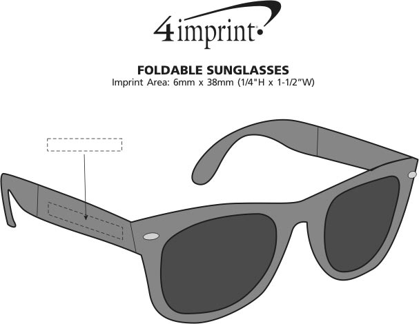 Imprint Area of Foldable Sunglasses