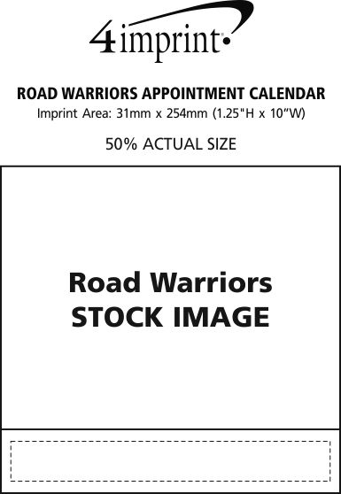 Imprint Area of Road Warriors Appointment Calendar