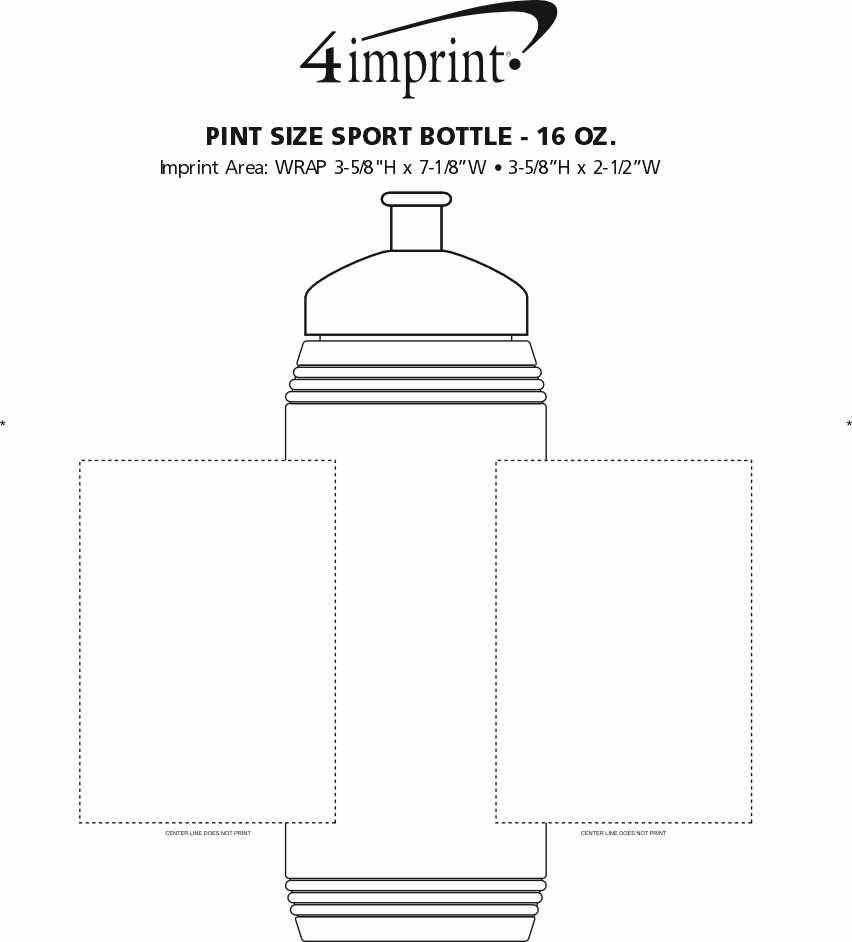 4imprint.ca: Clear View Stripe Pint Bottle - 16 oz. C119147